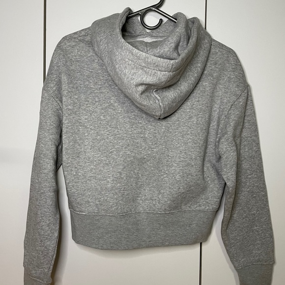 Zara Hoodie Crop-top - Gray, Size S - Picture 6 of 8